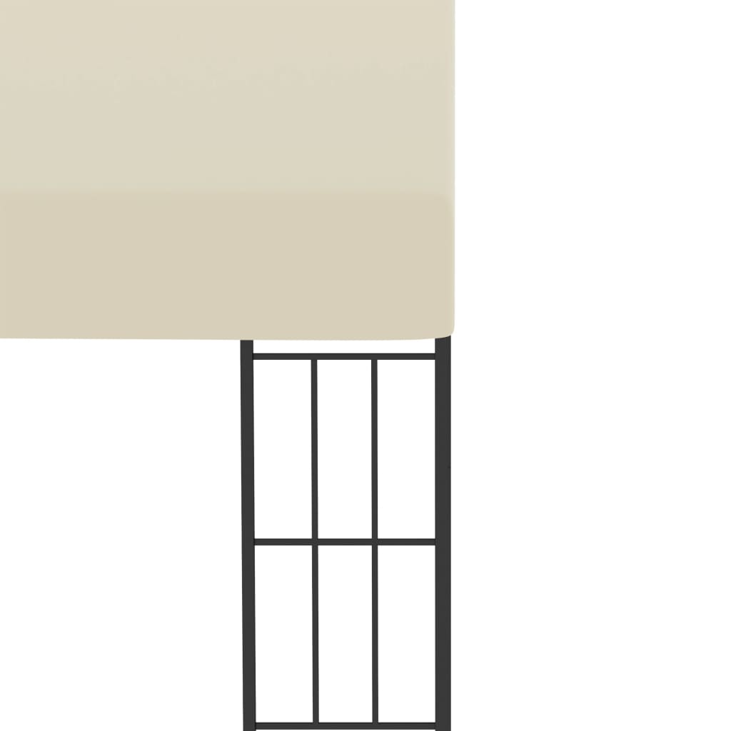 vidaXL Wall-mounted Gazebo 3x4 m Cream Fabric