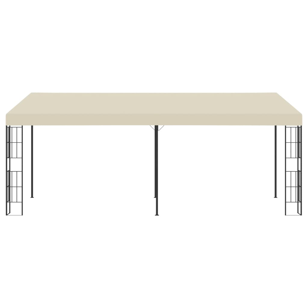 vidaXL Wall-mounted Gazebo 3x6 m Cream Fabric