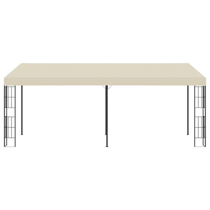 vidaXL Wall-mounted Gazebo 3x6 m Cream Fabric
