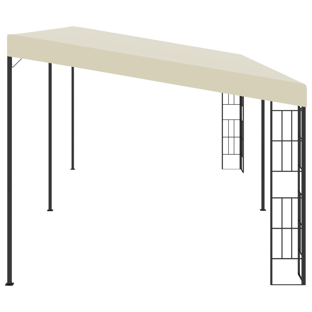 vidaXL Wall-mounted Gazebo 3x6 m Cream Fabric