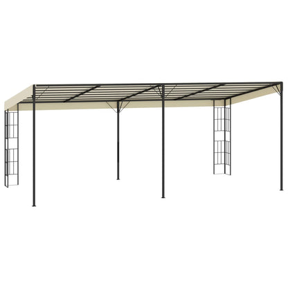 vidaXL Wall-mounted Gazebo 3x6 m Cream Fabric