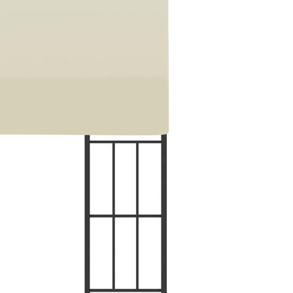 vidaXL Wall-mounted Gazebo 3x6 m Cream Fabric