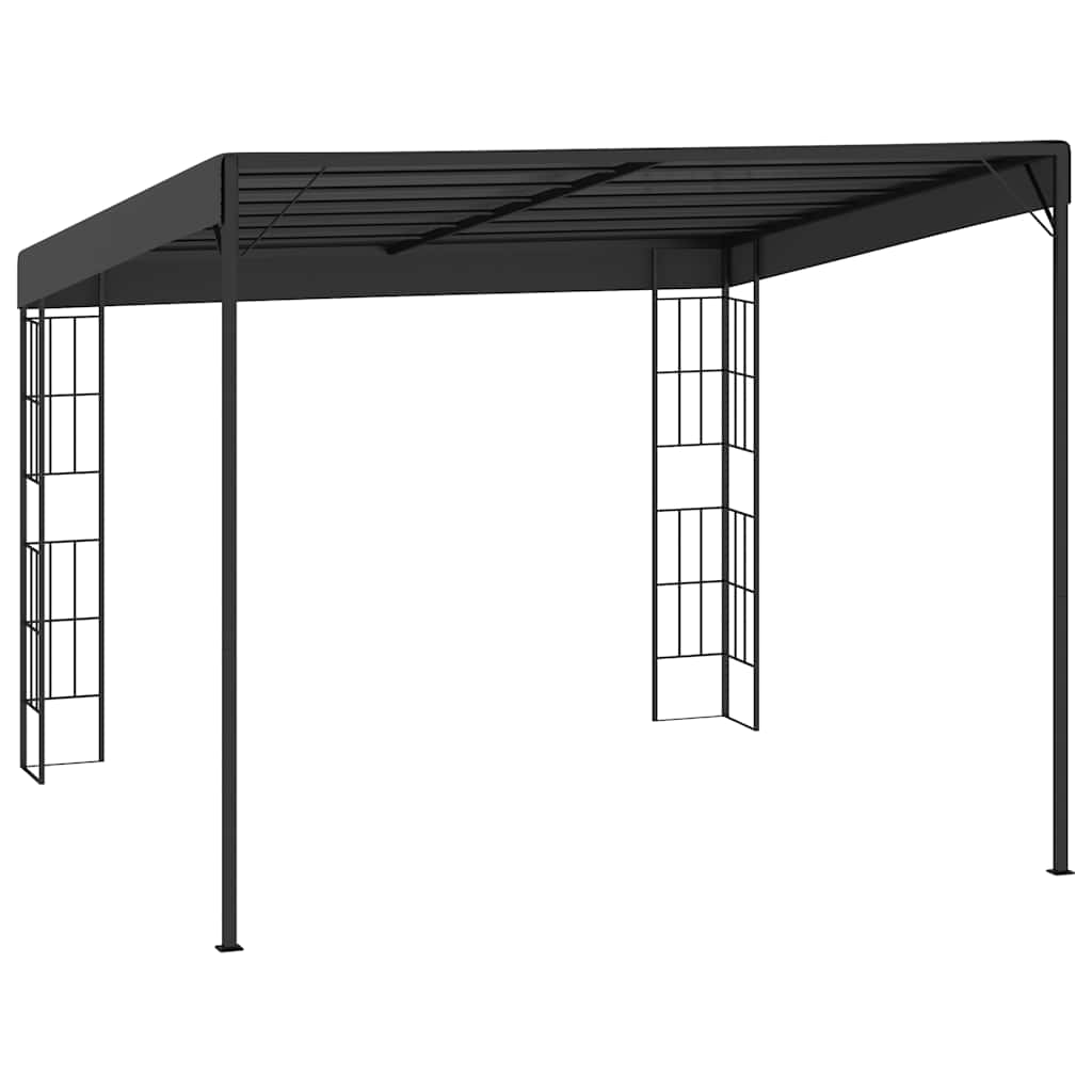 vidaXL Wall-mounted Gazebo 3x3 m Anthracite Fabric