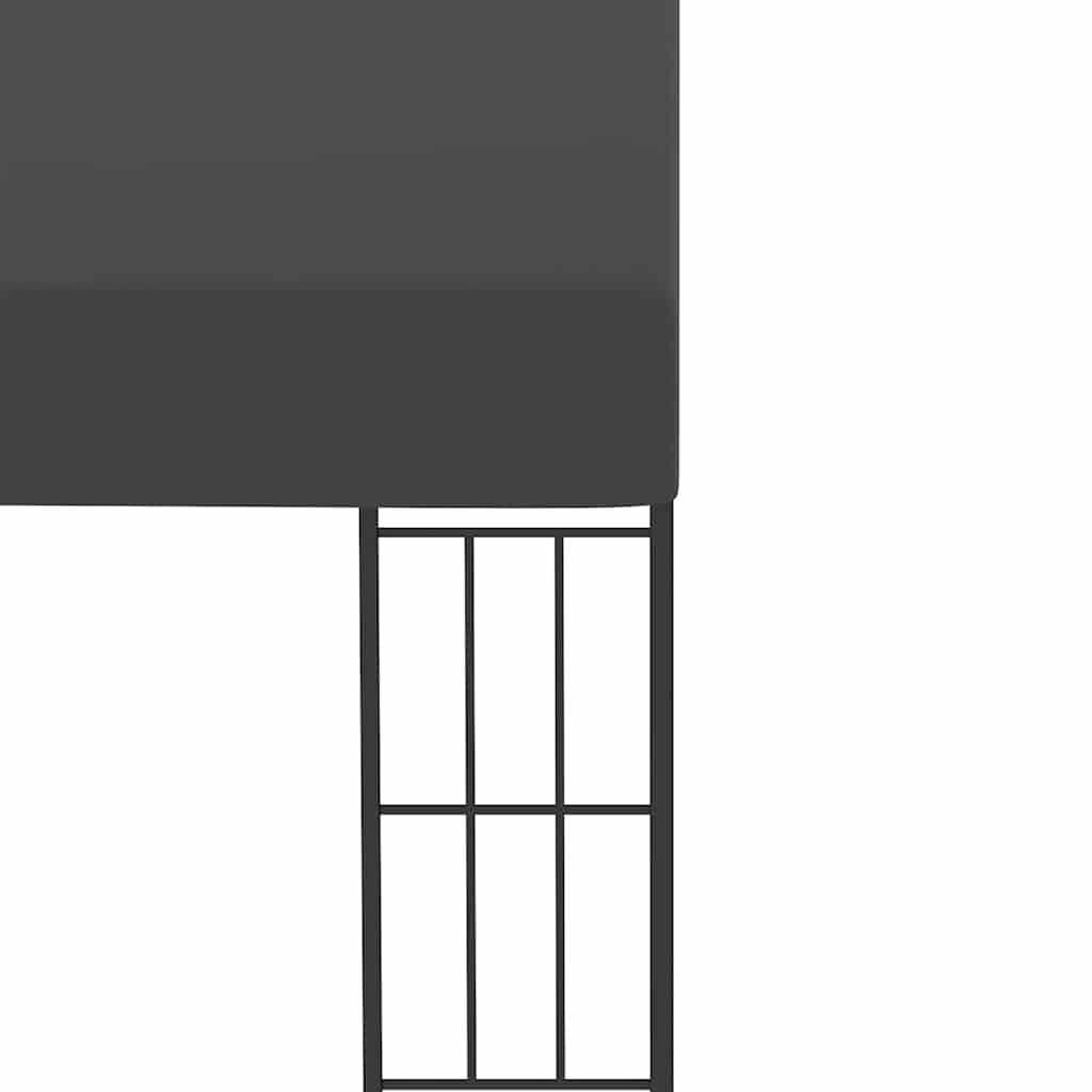 47991 vidaXL Wall-mounted Gazebo 3x4 m Anthracite Fabric