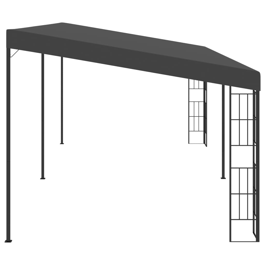 vidaXL Wall-mounted Gazebo 3x6 m Anthracite Fabric