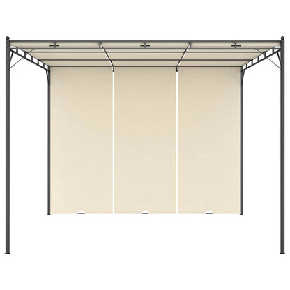47993 vidaXL Garden Gazebo with Side Curtain 3x3x2,25m Cream