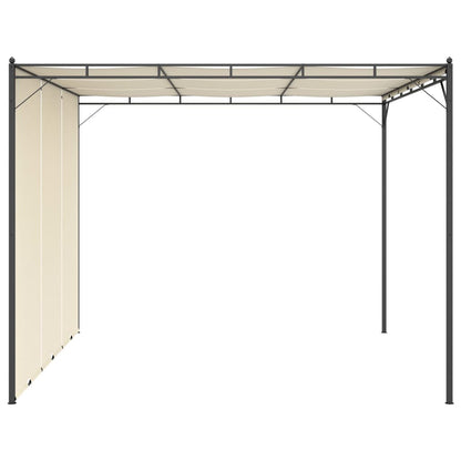 vidaXL Garden Gazebo with Side Curtain 3x3x2.25m Cream