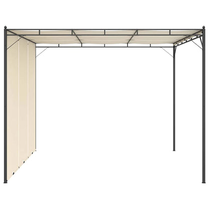 47993 vidaXL Garden Gazebo with Side Curtain 3x3x2,25m Cream