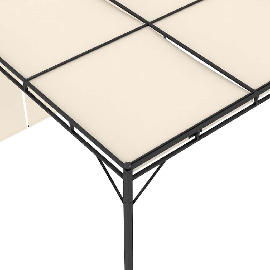 47994 vidaXL Garden Gazebo with Side Curtain 4x3x2,25 m Cream