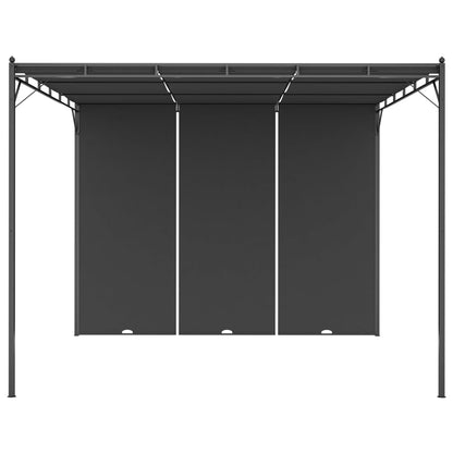 47995 vidaXL Garden Gazebo with Side Curtain 3x3x2,25 m Anthracite