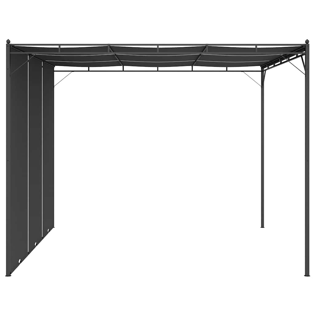 47995 vidaXL Garden Gazebo with Side Curtain 3x3x2,25 m Anthracite