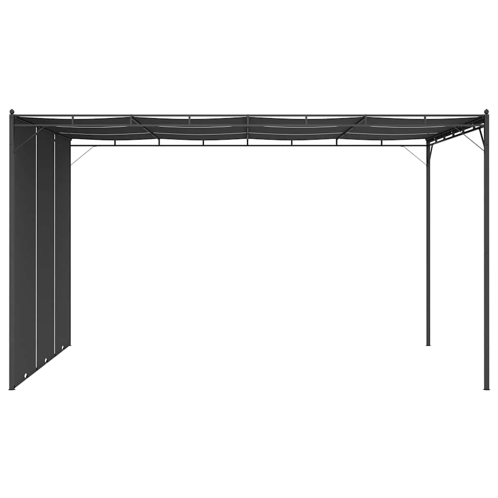 47996 vidaXL Garden Gazebo with Side Curtain 4x3x2,25 m Anthracite