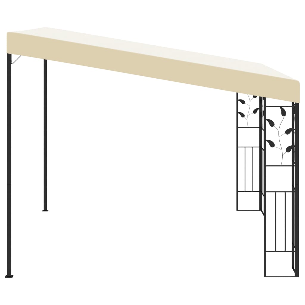 vidaXL Wall-mounted Gazebo 3x3x2.5 m Cream