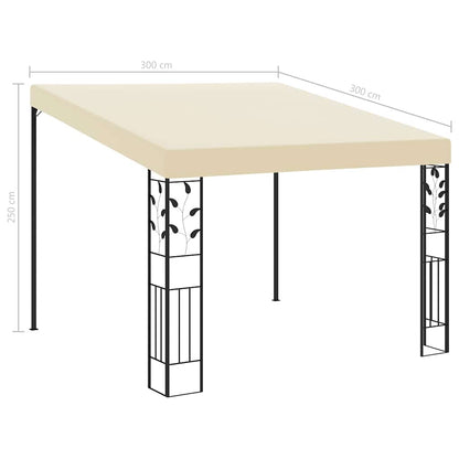 47997 vidaXL Wall-mounted Gazebo 3x3x2,5 m Cream
