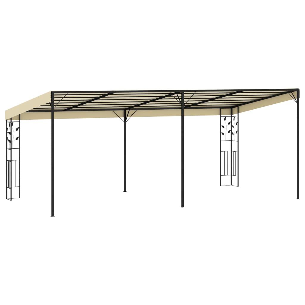 vidaXL Wall-mounted Gazebo 6x3x2.5 m Cream