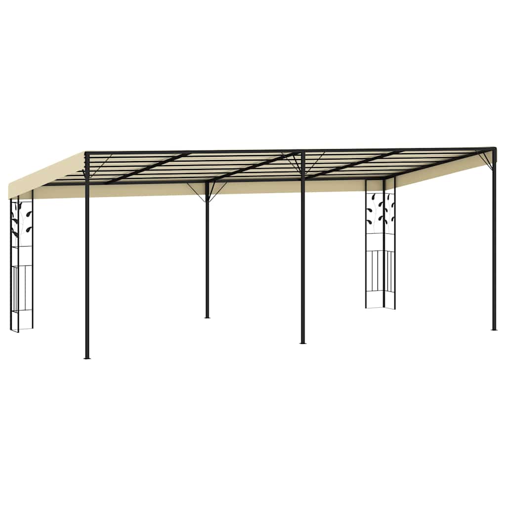 vidaXL Gazebo | Cream | Powder-coated steel | 6x3m | Collapsible | Gazebo
