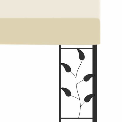 vidaXL Gazebo | Cream | Powder-coated steel | 6x3m | Collapsible | Gazebo