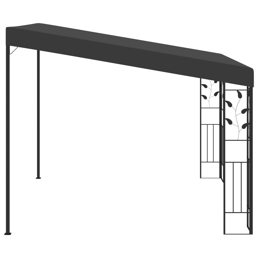 vidaXL Wall-mounted Gazebo 3x3x2.5 m Anthracite