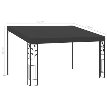 vidaXL Gazebo | Anthracite | Powder-Coated Steel | Large | Durable | Gazebo