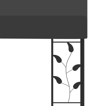 vidaXL Gazebo | Anthracite | Powder-coated steel, 100% polyester | Large