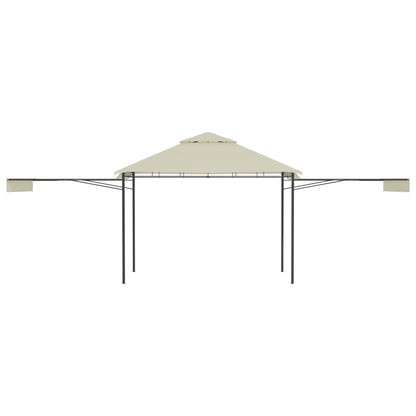 vidaXL Gazebo with Double Extended Roofs 3x3x2.75 m Cream 180 g/m²
