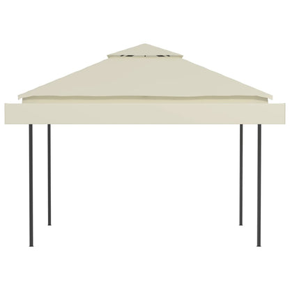 vidaXL Gazebo with Double Extended Roofs 3x3x2.75 m Cream 180 g/m²