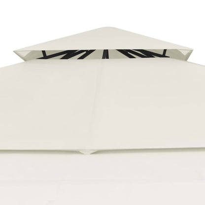 vidaXL Gazebo with Double Extended Roofs 3x3x2.75 m Cream 180 g/m²