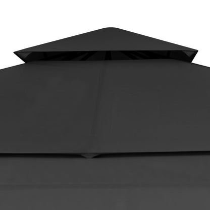 vidaXL Gazebo with Double Extending Roofs 3x3x2.75 m Anthracite 180g/m²