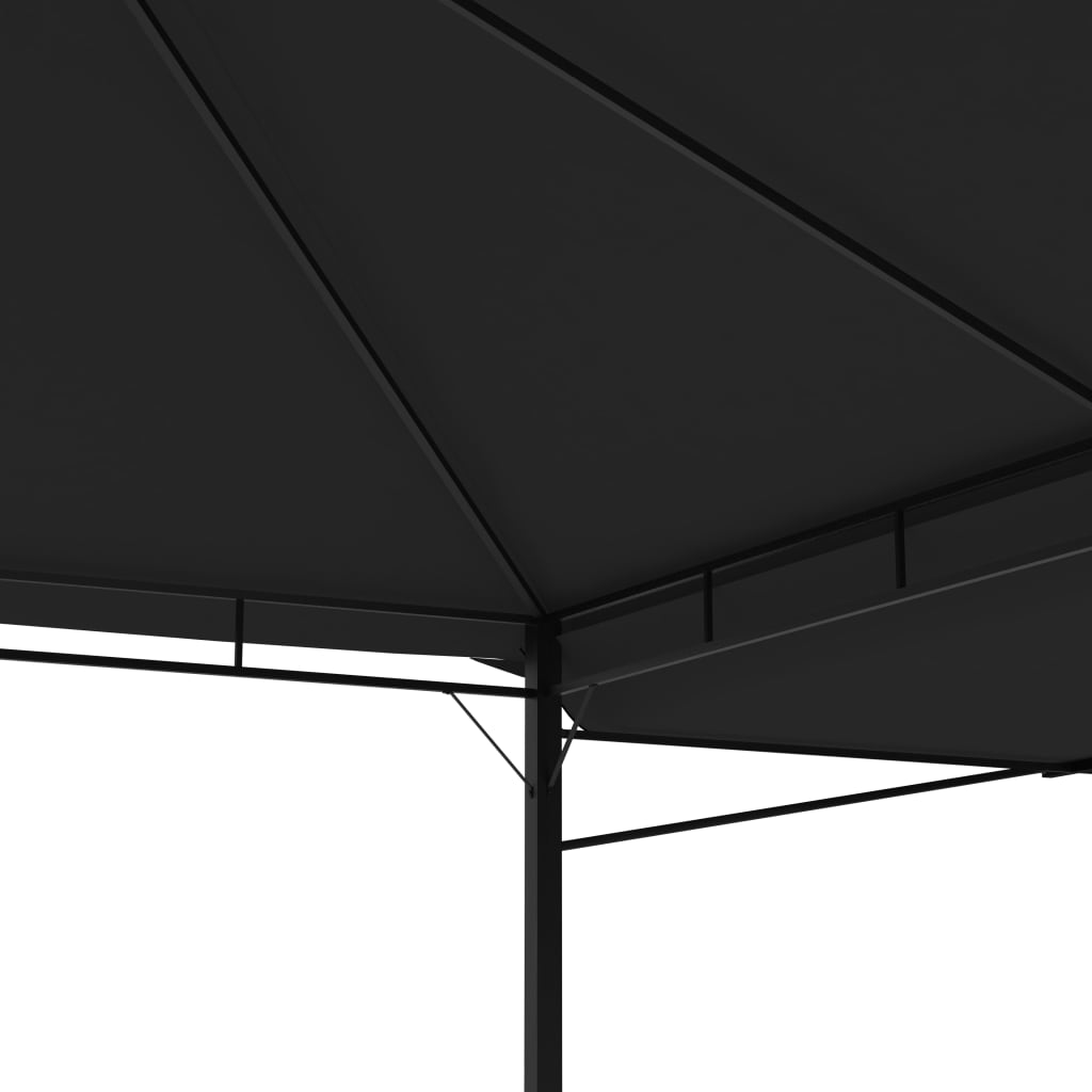 vidaXL Gazebo with Double Extending Roofs 3x3x2.75 m Anthracite 180g/m²