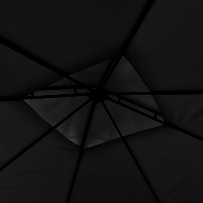 vidaXL Gazebo with Double Extending Roofs 3x3x2.75 m Anthracite 180g/m²