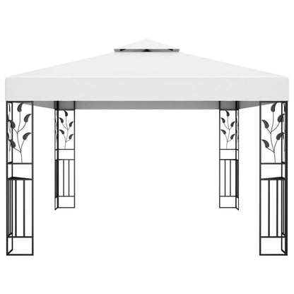 48030 vidaXL Gazebo with Double Roof 3x4 m White