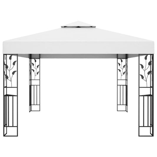 48030 vidaXL Gazebo with Double Roof 3x4 m White