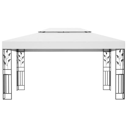 vidaXL Gazebo with Double Roof 3x4 m White