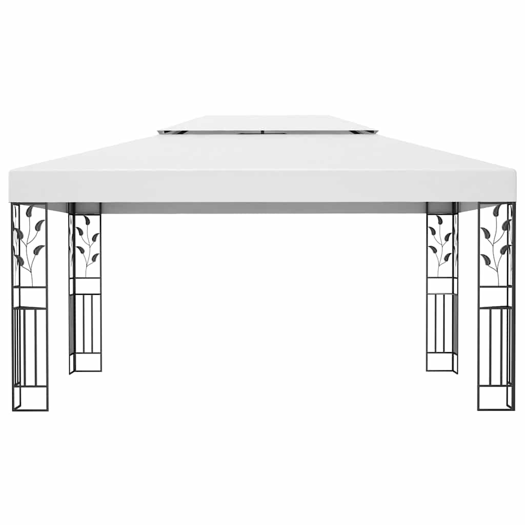 48030 vidaXL Gazebo with Double Roof 3x4 m White