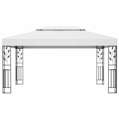 48030 vidaXL Gazebo with Double Roof 3x4 m White