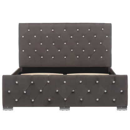 vidaXL Bed Frame without Mattress Grey Fabric 120x200cm