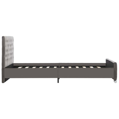 vidaXL Bed Frame without Mattress Grey Fabric 120x200cm
