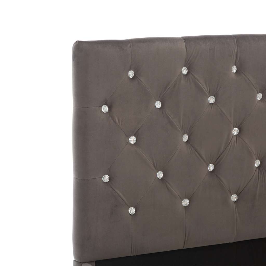 vidaXL Bed Frame without Mattress Grey Fabric 120x200cm