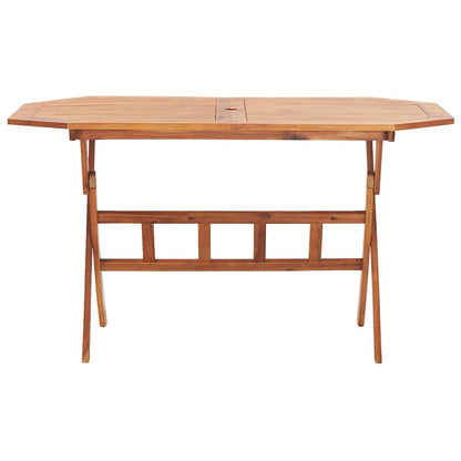 46657 vidaXL Folding Garden Table 135x85x75 cm Solid Acacia Wood