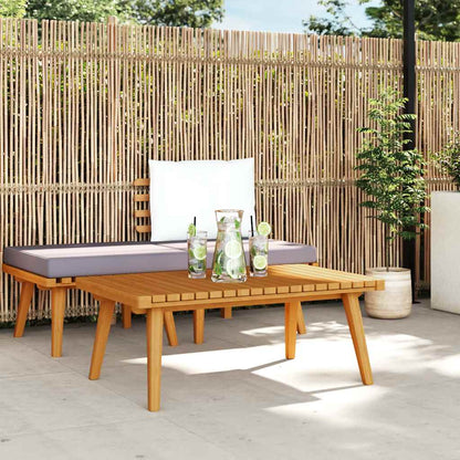 vidaXL Garden Coffee Table | Golden brown | Solid acacia wood | 90x55x35 cm