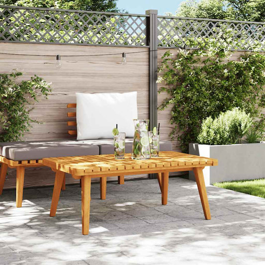 vidaXL Garden Coffee Table | Golden brown | Solid acacia wood | 90x55x35 cm
