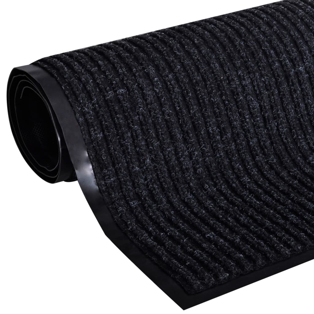 vidaXL Door Mat Black 117x220 cm PVC