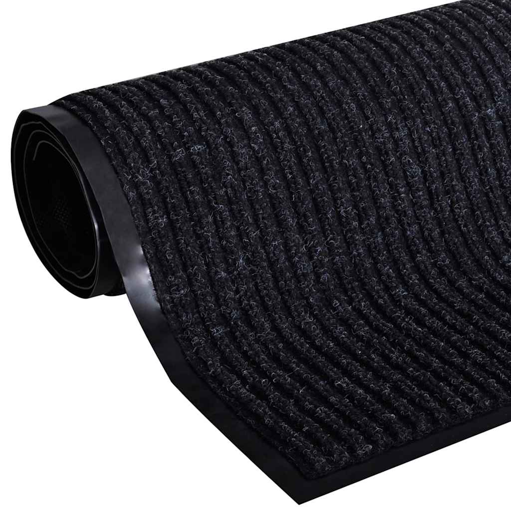 vidaXL Door Mat Black 117x220 cm PVC