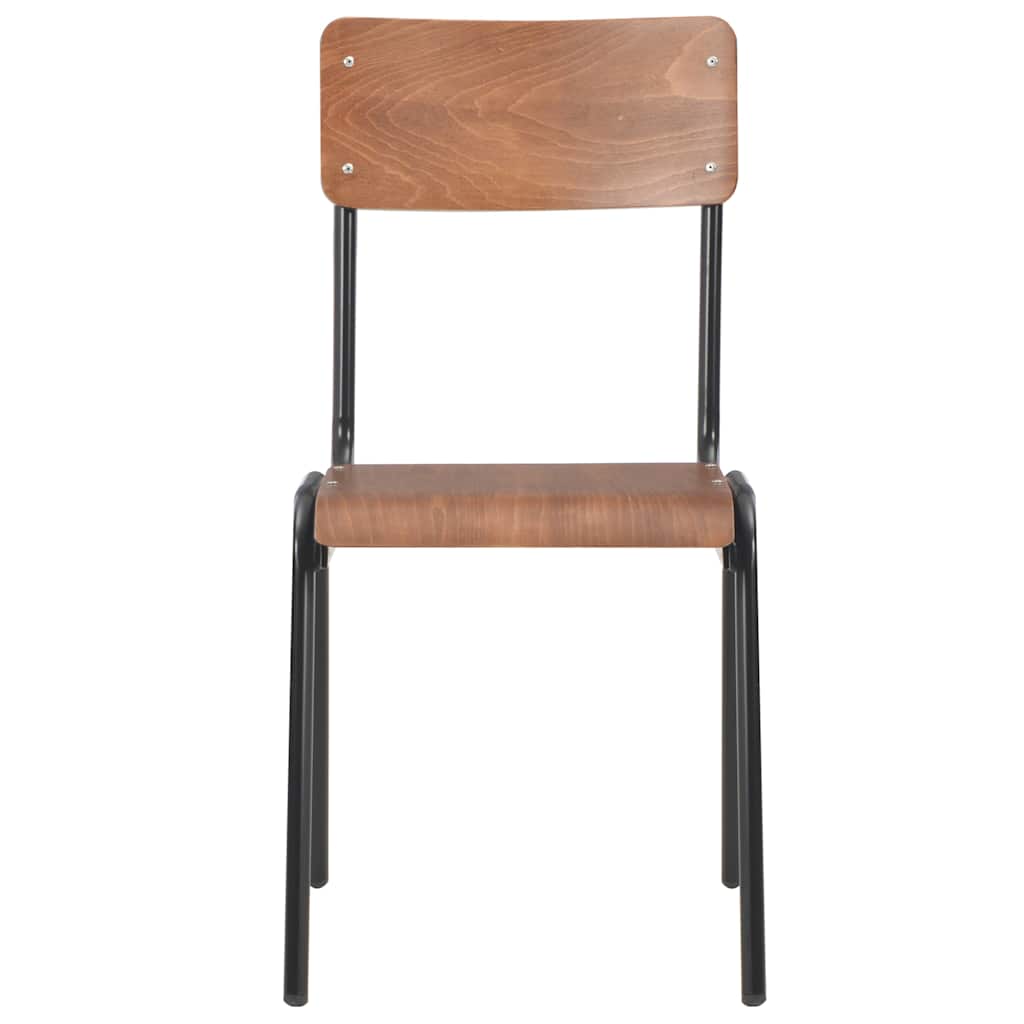vidaXL Dining Chairs 6 pcs Brown Plywood