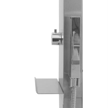 vidaXL Outdoor Shower Stainless Steel Curved