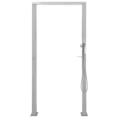 vidaXL Outdoor Shower Stainless Steel Double Jets