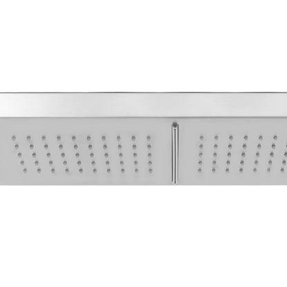 vidaXL Outdoor Shower Stainless Steel Double Jets