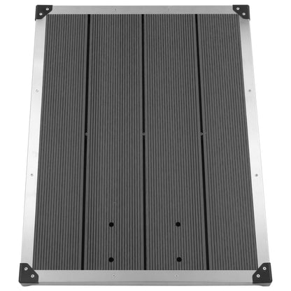 vidaXL Outdoor Shower Tray WPC Stainless Steel 80x62 cm Grey