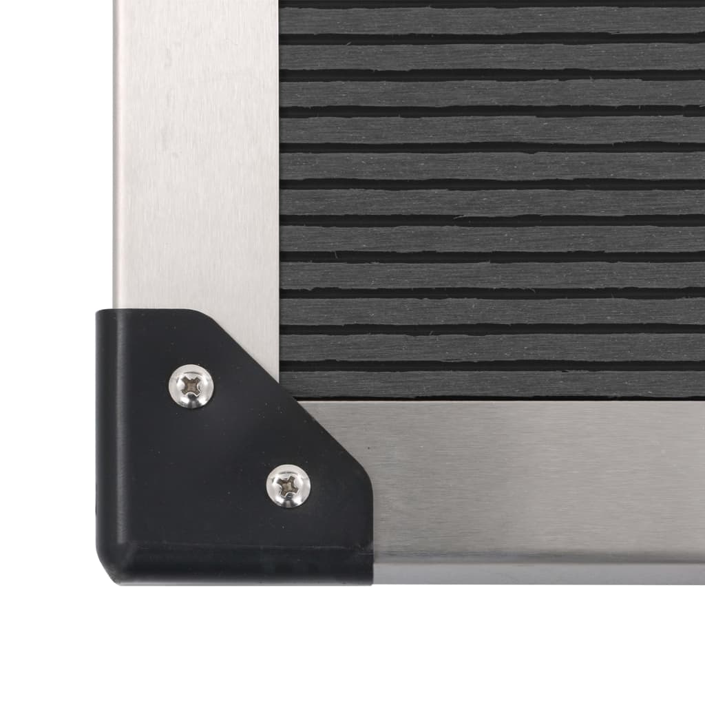 vidaXL Outdoor Shower Tray WPC Stainless Steel 80x62 cm Grey