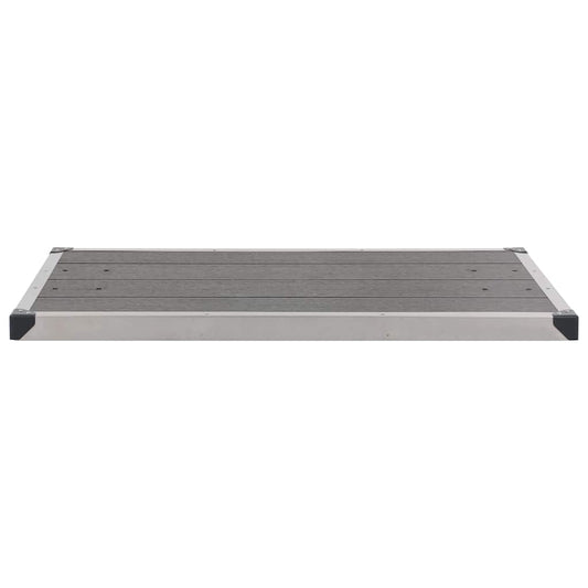48205 vidaXL Outdoor Shower Tray WPC Stainless Steel 110x62 cm Grey
